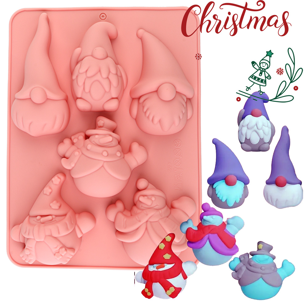 6-Cavity Christmas Gnome Cake  - đánh giá và giá Holiday Candle Set
