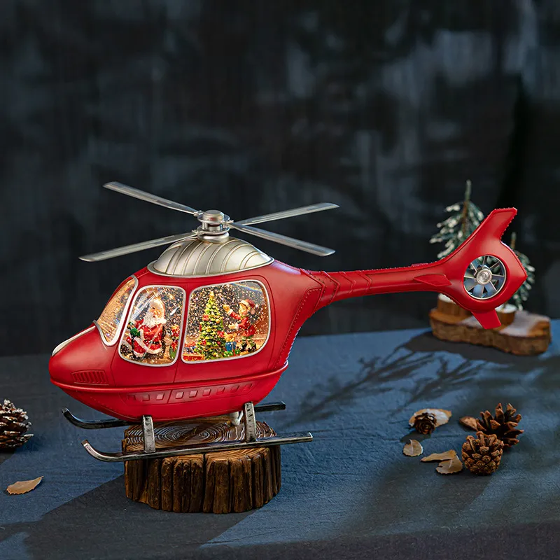 Rotating Helicopter Music Box  - đánh giá và giá Snow Globe Musical