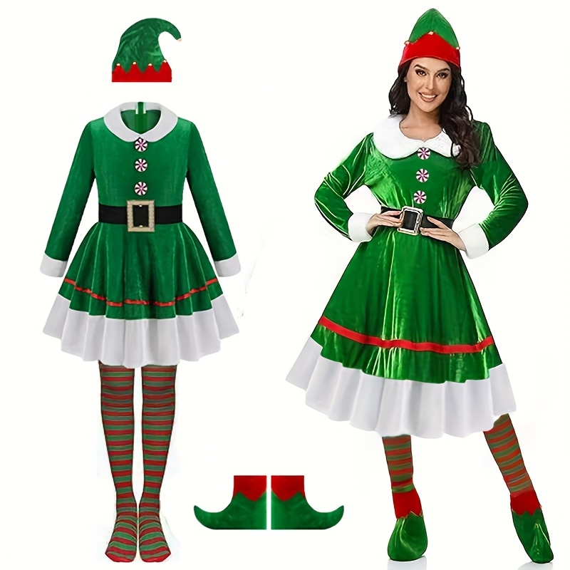 5pcs Christmas Elf Costume Set - đánh giá và giá Elf Costume Christmas