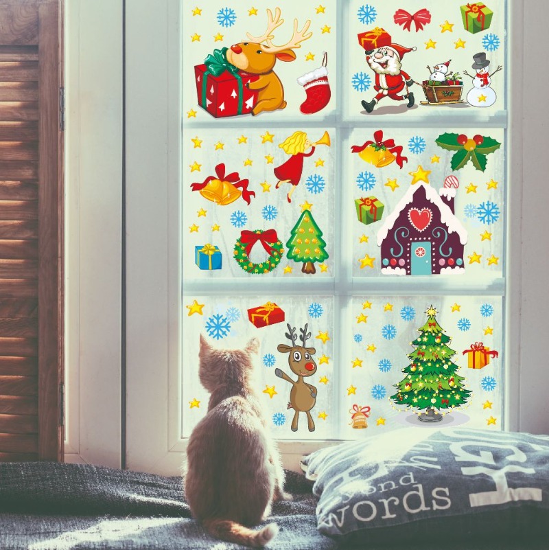 4pcs PVC Christmas Snowflake W - đánh giá và giá Snowflake Window Decal