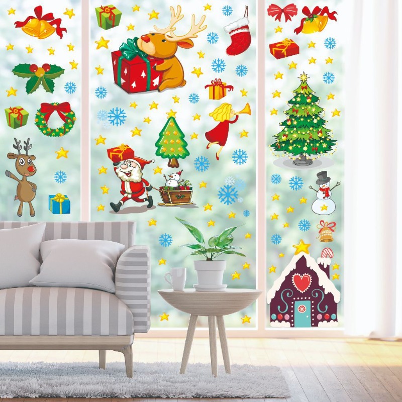 4pcs PVC Christmas Snowflake W - đánh giá và giá Snowflake Window Decal